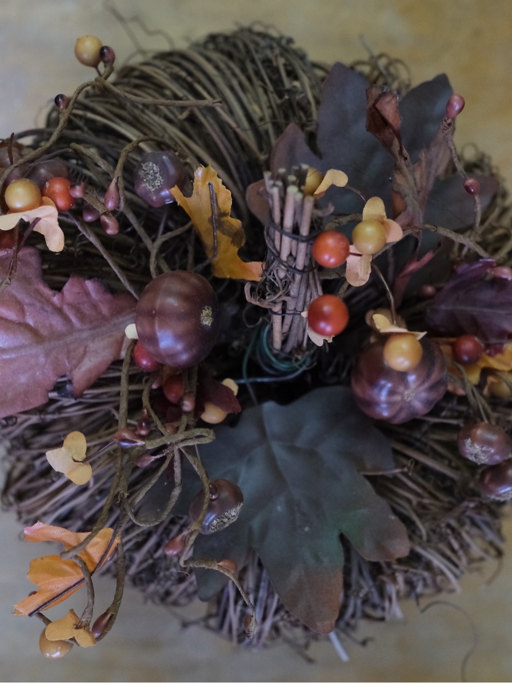 Rustic Grapevine Pumpkin Fall Harvest Centrepiece - Picture 6 of 10